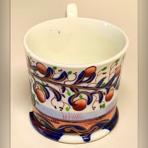 Cherry Tree Pattern Orange Copper Rust Lustre Gaudy Welsh Child’s Mug - Picture 2 of 10